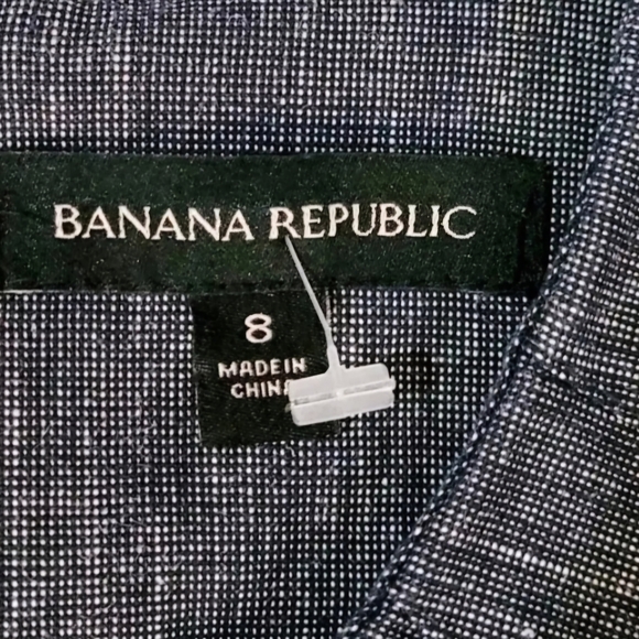 Banana Republic Linen Blend Sleeveless layered Blouse Size 8 Gray - Picture 3 of 7